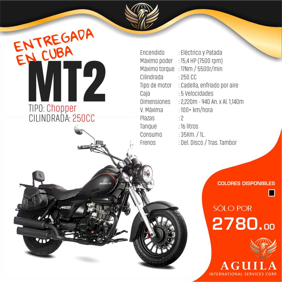 Moto disponible para Cuba