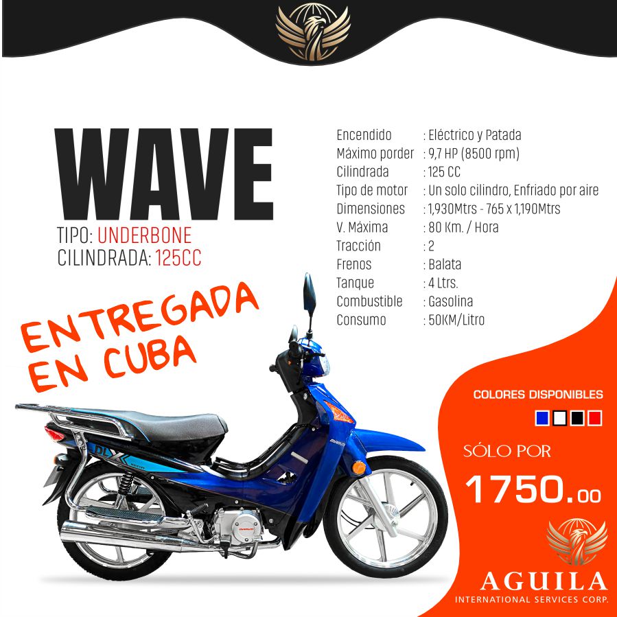 Moto disponible para Cuba