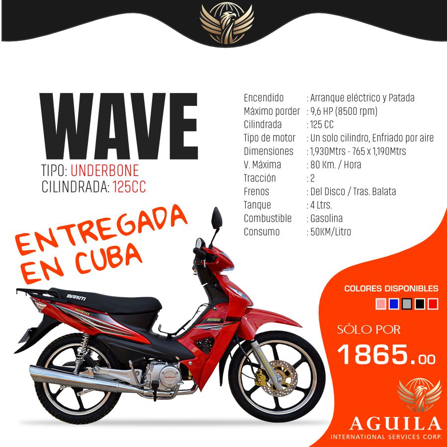 Moto disponible para Cuba